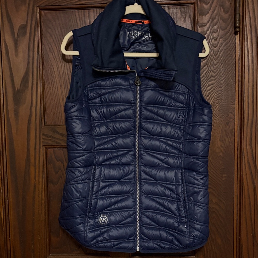 Michael Kors Women's Navy Quilted Vest